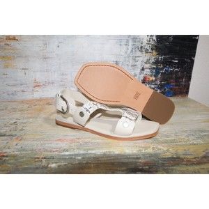 (NIB) FRYE Women's Felix Sling Sandal (Size 6.5 US M) - Snakeskin, White/Black